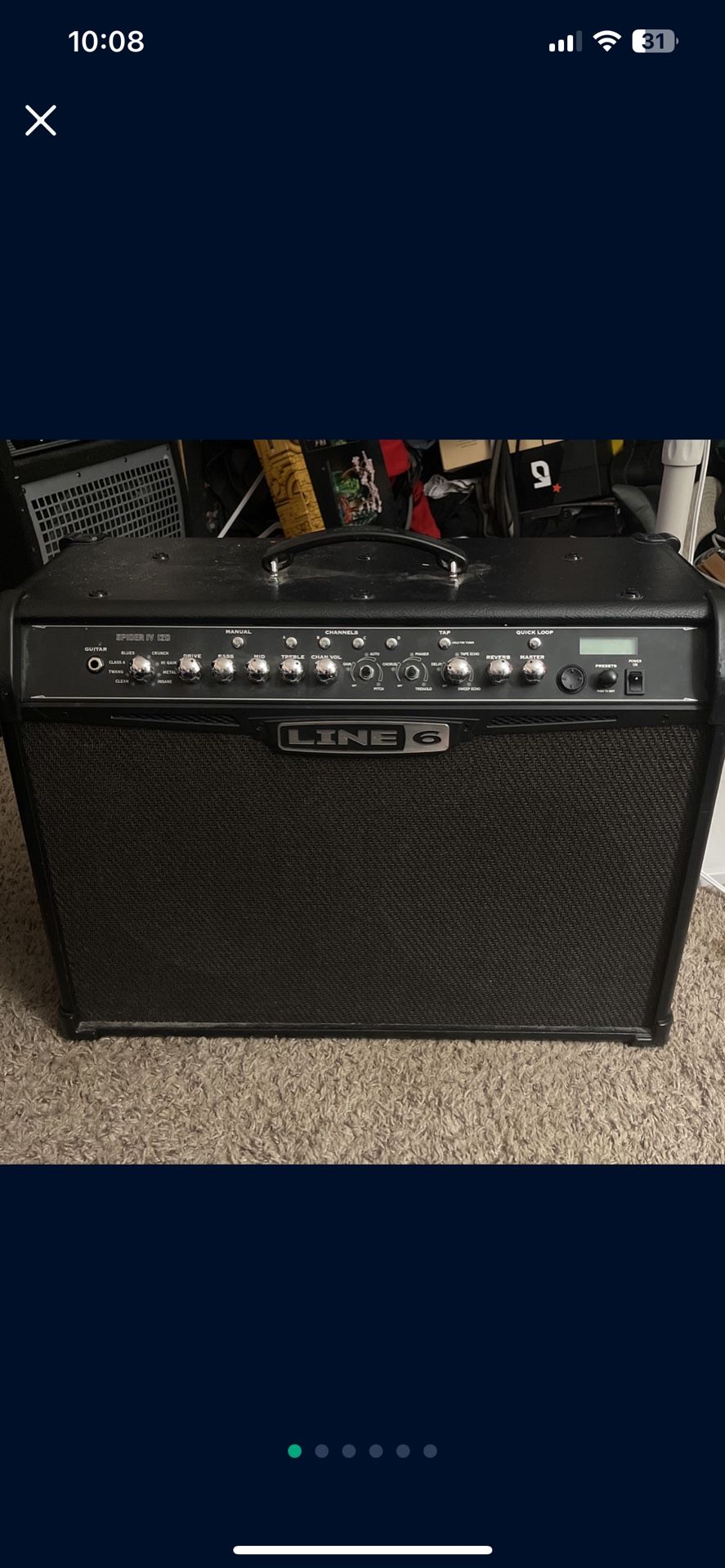 Line 6 Spider IV 120-Watt 2x10” Stereo Digital Modeling Guitar