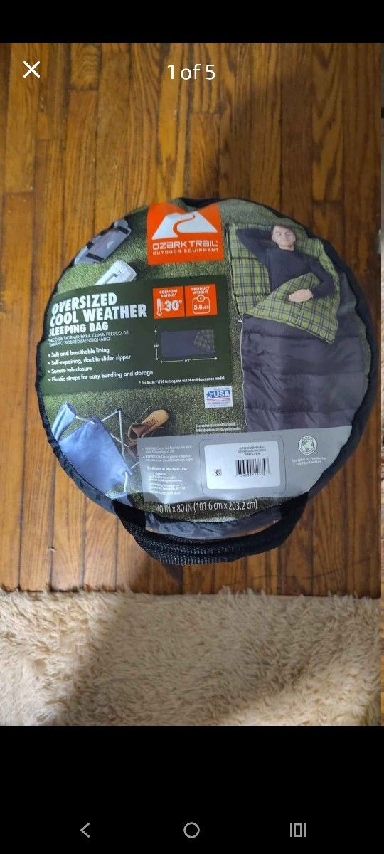 Ozark Trail Oversized Leather Cool Sleeping Bag