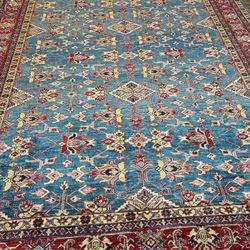 Fine Handknotted Wool Afghan Area Rug 9x12