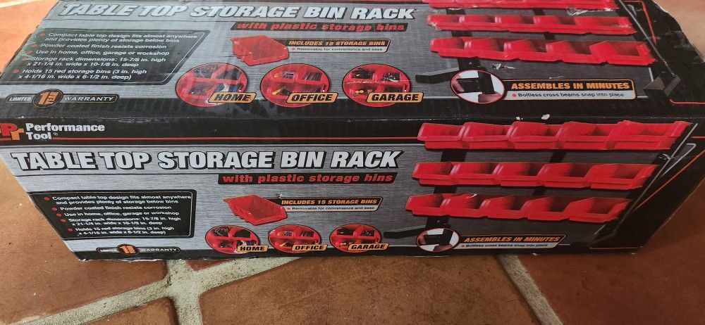 Table Storage Bin Rack 
