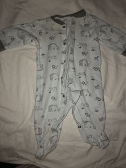 Boys footed onesies 3-6m