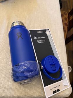 Blue hydro flask water bottle