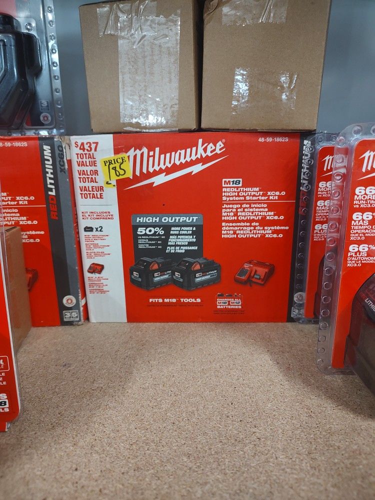 Milwaukee M18 Redlithium High Output Xc6.0 Starter Kit