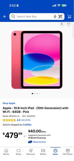 Apple iPad 10.9in 10th Gen
