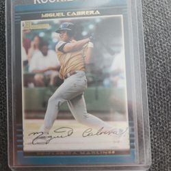 Miguel Cabrera Rookie Card Signed Bowman