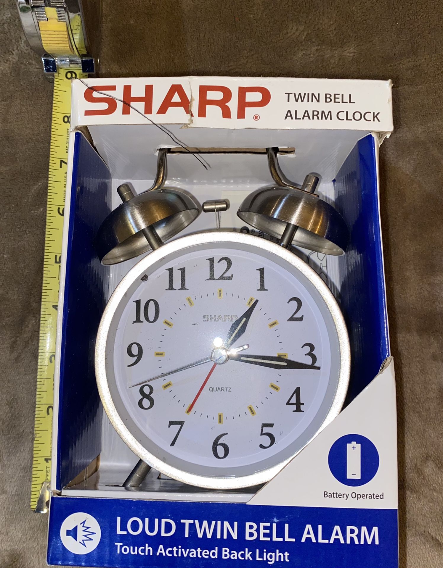 Sharp Twin Bell Alarm Clock