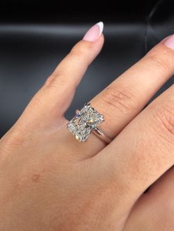 4ct radiant diamond ring size 7
