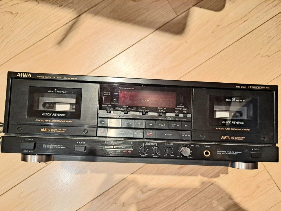 AIWA STEREO DOUBLE CASSETTE DECK #AD-WX999