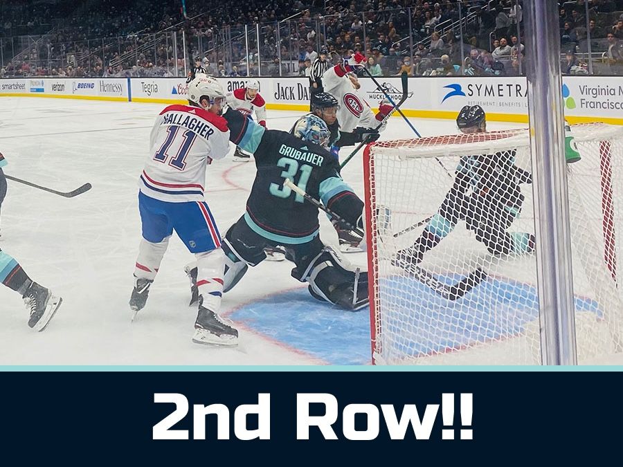 2 SECOND ROW tickets the Seattle Kraken- Most Games Available