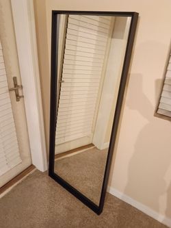 NISSEDAL Mirror, 59"HX25"LX2"W, Wall Mirror, IKEA Black