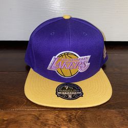 Los Angeles Lakers Mitchell & Ness Purple Yellow 60th Anniversary Hat Cap 7 3/4