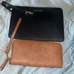Bundle set of brand new Calvin Klein wallet & cosmetic bag 
