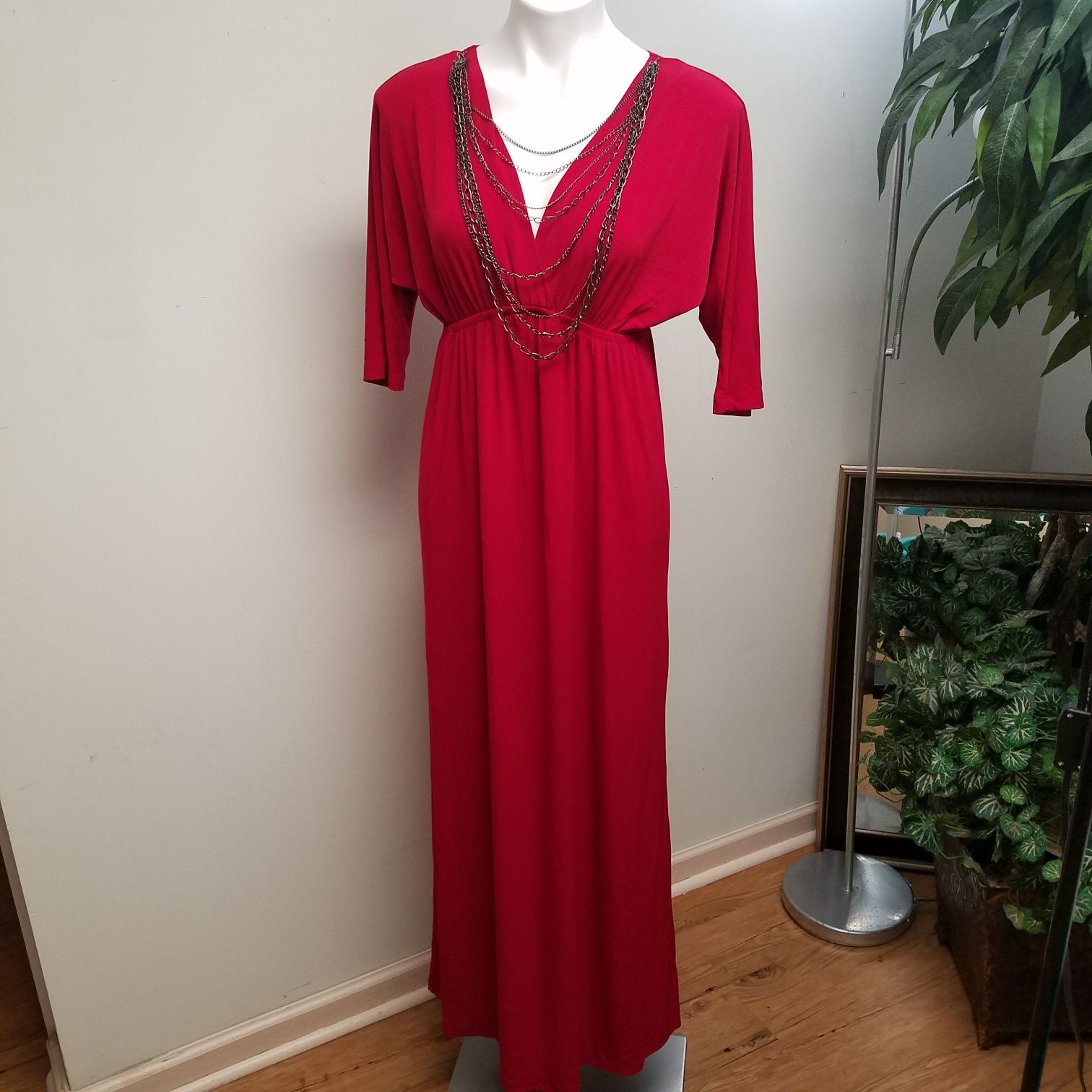 I.N Studio red long maxi dress size 8