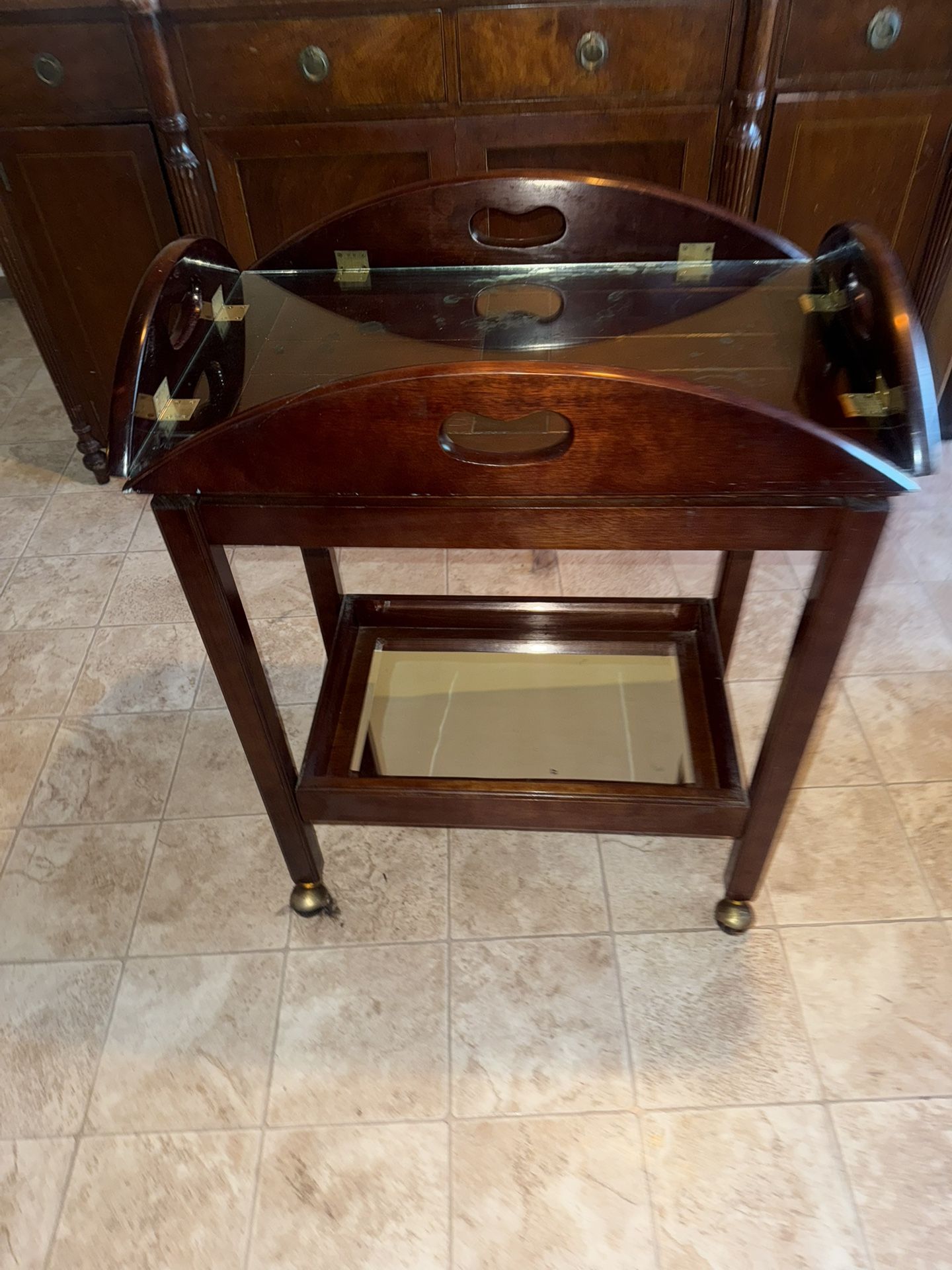 Vintage Serving Tray/Bar Cart