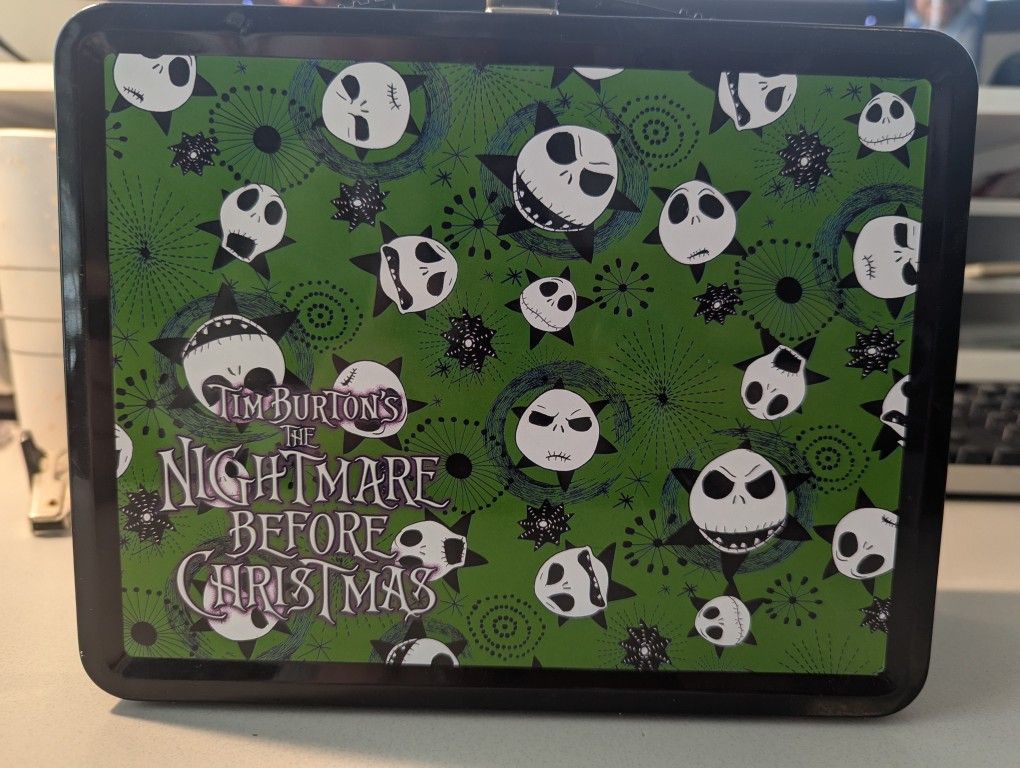Nightmare Before Christmas/ Jack Skellington Lunch Box With Thermos