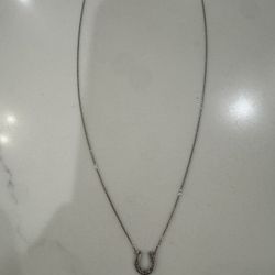 14k Gold Horseshoe Diamond Necklace