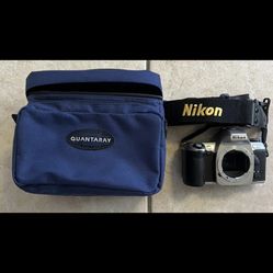 Nikon N65 35mm SLR Film Camera Body And Nikon Strap With Bag