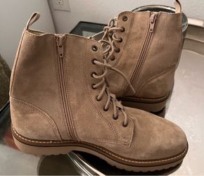 Men’s Steve Madden Braga  Suede Lace-Up Side Zip Boots Size 9