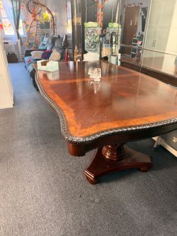 Large Traditional Wood Dining Table