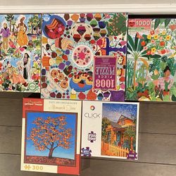 Lot Of 5 Jigsaw Puzzles
