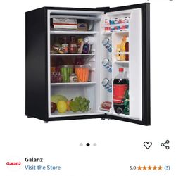 Galanz 3.5 cu ft Compact Single-Door Refrigerator, Black