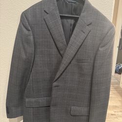 Tommy Hilfiger Men’s Sport Coat / Blazer – Gray Windowpane Plaid