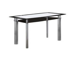 Black & Clear Glass Table
