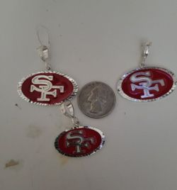 SF 49ers Enamel Pendant Charms