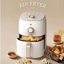 Air Fryer 3QT, 4-In-1 Multi-Function Cooker, Bake, Roast, Reheat, 6-Inch Pizza, 2lbs Chicken, 10oz Fries