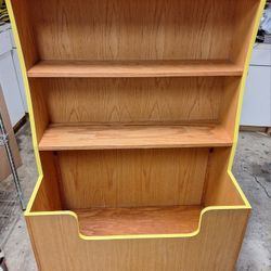 Oak Book Shelf And Toy Box