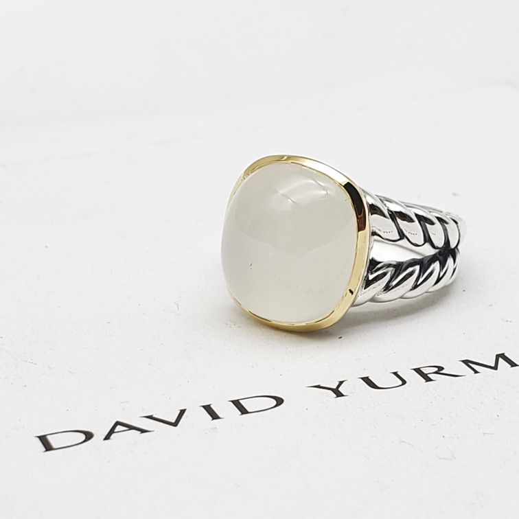 David Yurman Sterling Silver W/moonstone And 18K Gold 