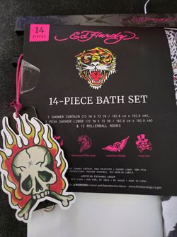 Ed hardy shower curtain set