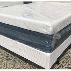 New 12” Gel Memory Foam FULL Size Mattress And Box Spring 