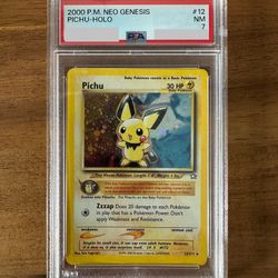 *PSA NEAR MINT 7* Pichu Holo #12 Pokemon Neo Genesis(2000)