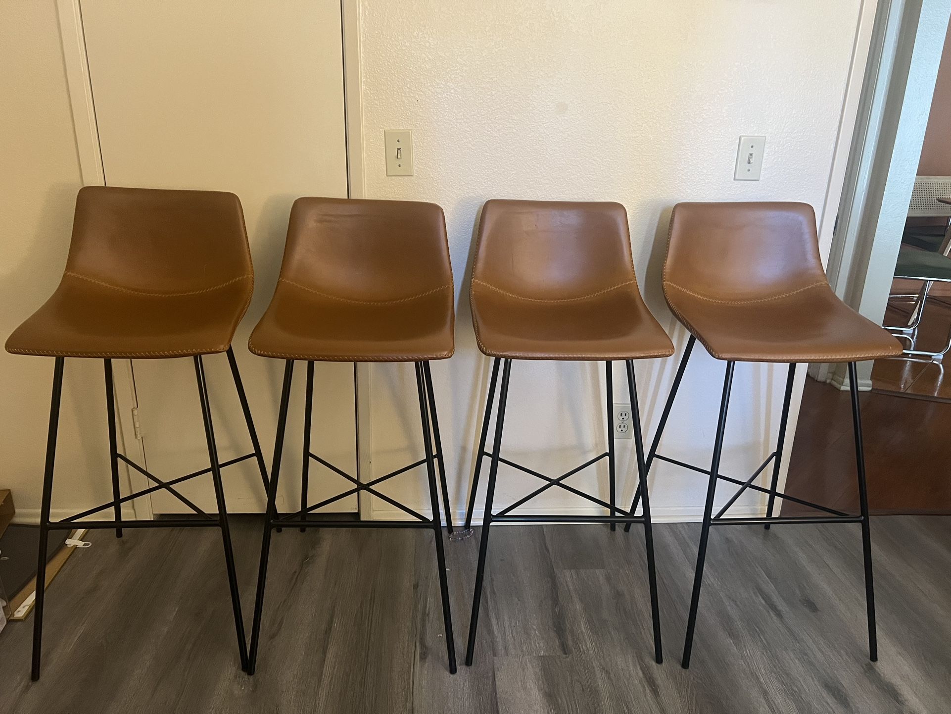 Poly & Bark Brown Bar Stools