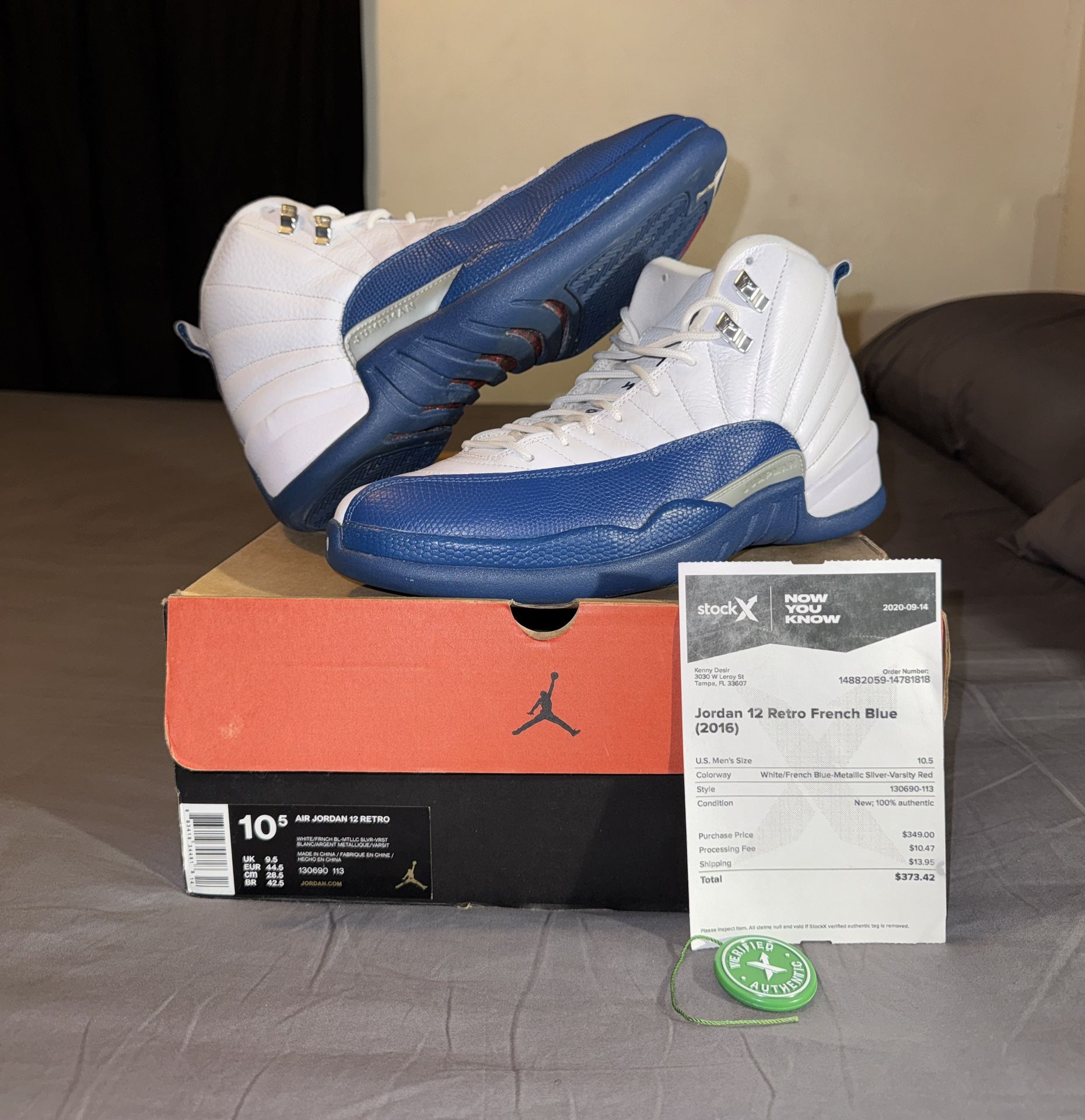 Jordan 12 Retro French Blue (2016) With Box