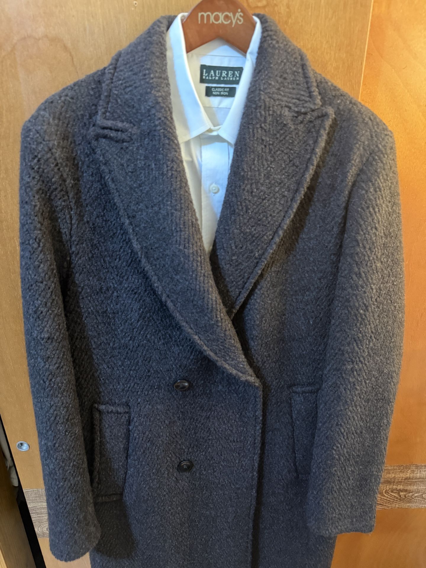 Brown Wool Men’s Coat Size M
