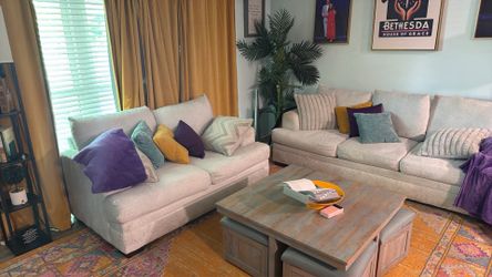 Loveseat and couch