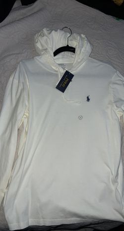 Polo Ralph Lauren Thin White Hoodie Shirt Like Material
