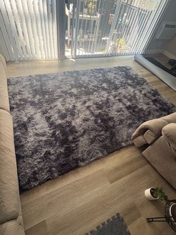 Shaggy area rug 6x9 ft