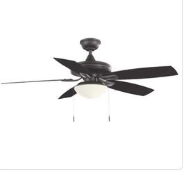 Hampton Bay Gazebo Ill 52 in. Indoor/Outdoor Wet Rated Natural Iron Ceiling Fan with LED Bulbs Included