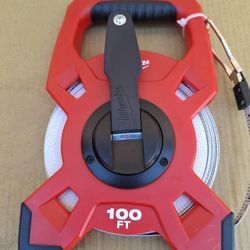 Milwaukee 100 Ft. Steel Open Reel Long Tape