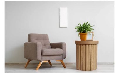 Maddison Fluted End Table, 19.29"H Oak Color