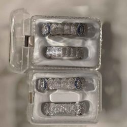 2 Pairs Iced Out Teeth Grills – Bundle Deal – Brand New – $115