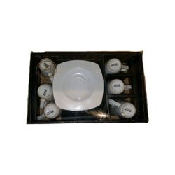 Imusa 6 8oz Cup & 6 5inch Saucer Set In White W/ Box