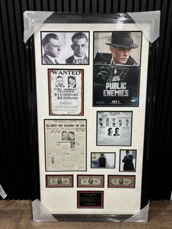 Johnny Depp Signed Public Enemy Movie collage