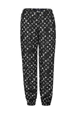 Louis Vuitton Women's jogging pants Black polyamide monogram size 40 EU 8  US Like New for Sale in Los Angeles, CA - OfferUp