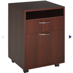 office storage unit with side holder for printer