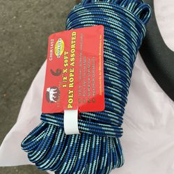 Poly Rope Assorted 1/2” X 50ft 