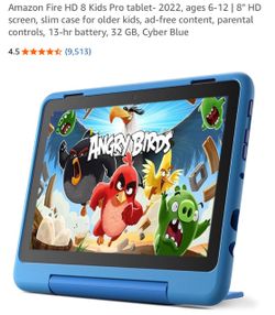 Amazon Fire HD 8 Kids Pro Tablet 2022